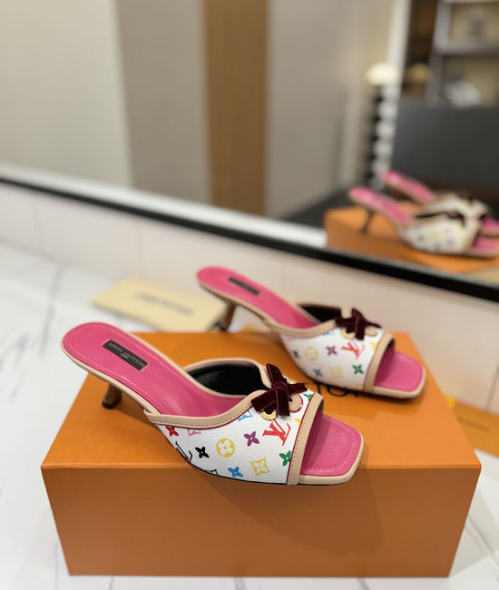 Louis Vuitton LV Elegant Open-Toe Sandals with Premium Materials and Custom Heel
