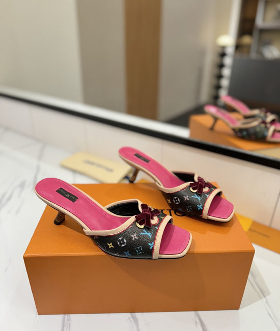 Louis Vuitton LV Elegant Open-Toe Sandals with Premium Materials and Custom Heel