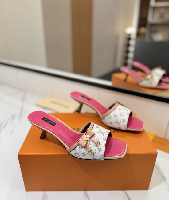 Louis Vuitton LV Elegant Open-Toe Sandals with Premium Materials and Custom Heel