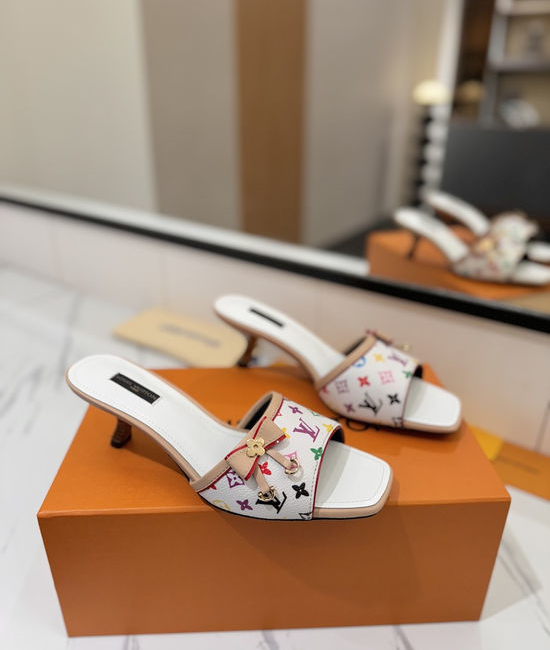 Louis Vuitton LV Elegant Open-Toe Sandals with Premium Materials and Custom Heel