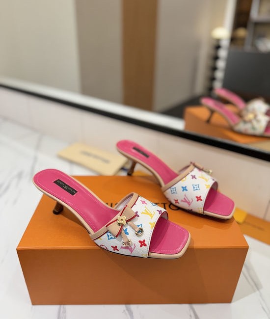 Louis Vuitton LV Elegant Open-Toe Sandals with Premium Materials and Custom Heel