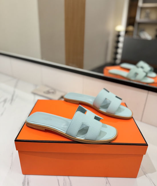 Hermes Epsom Cowhide Leather Welted Sole Comfortable Classic Shoes