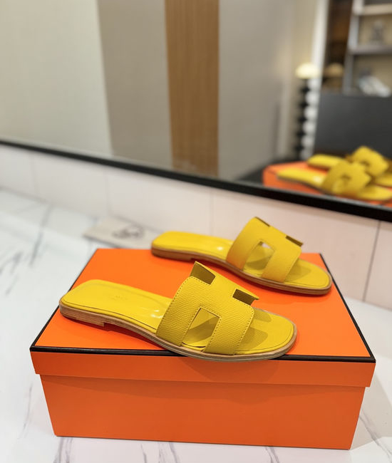 Hermes Epsom Cowhide Leather Welted Sole Comfortable Classic Shoes