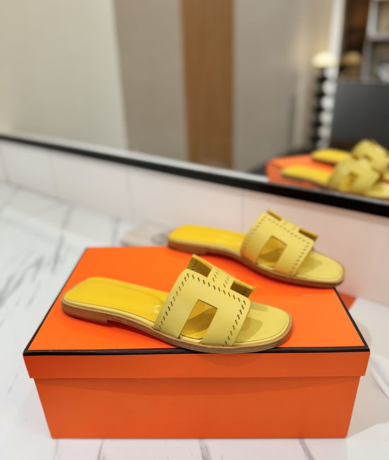 Hermes Printed Smooth Cowhide Leather Welted Sole Classic Shoes