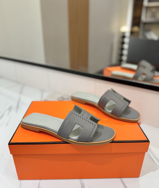 Hermes Printed Smooth Cowhide Leather Welted Sole Classic Shoes