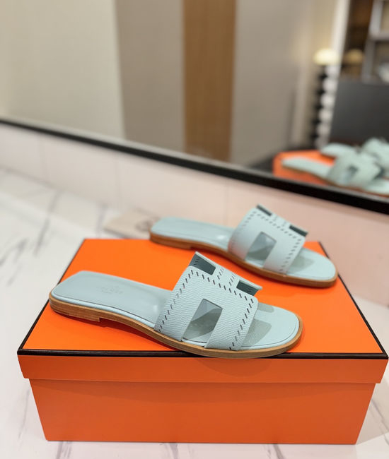Hermes Printed Epsom Cowhide Leather Welted Sole Classic Shoes