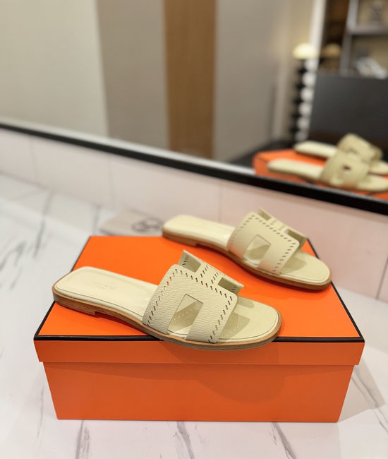 Hermes Printed Epsom Cowhide Leather Welted Sole Classic Shoes
