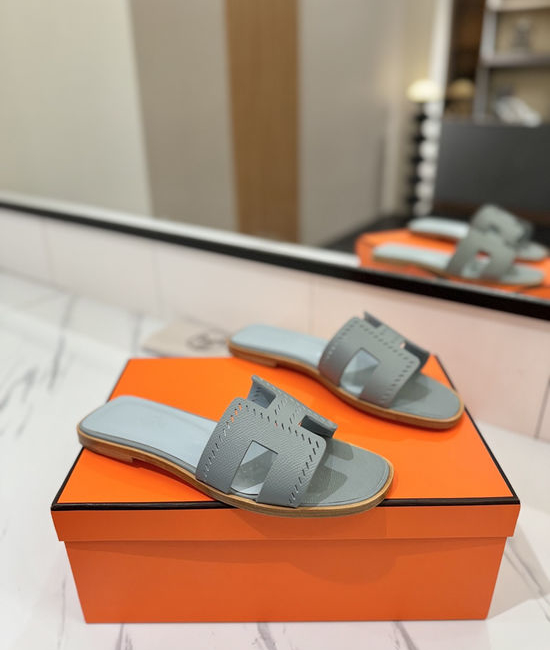 Hermes Printed Epsom Cowhide Leather Welted Sole Classic Shoes