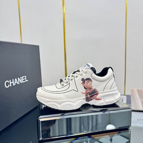 Chanel Trendy Graffiti Chunky Sneakers With Silk Cowhide Upper