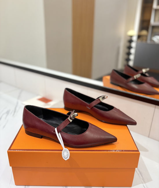 Hermes Soft Sheepskin Leather Sole Premium Casual Shoes