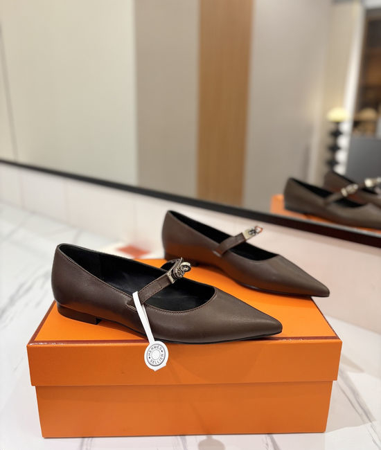 Hermes Soft Sheepskin Leather Sole Premium Casual Shoes