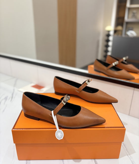 Hermes Soft Sheepskin Leather Sole Premium Casual Shoes