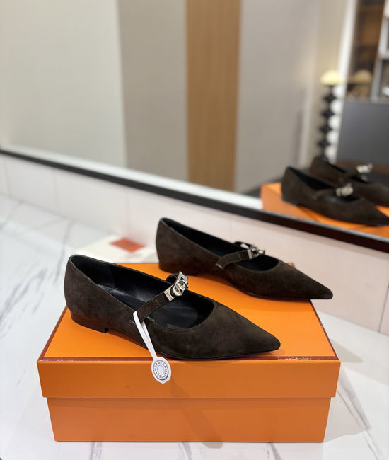 Hermes Premium Suede Leather Sole Comfortable Casual Shoes