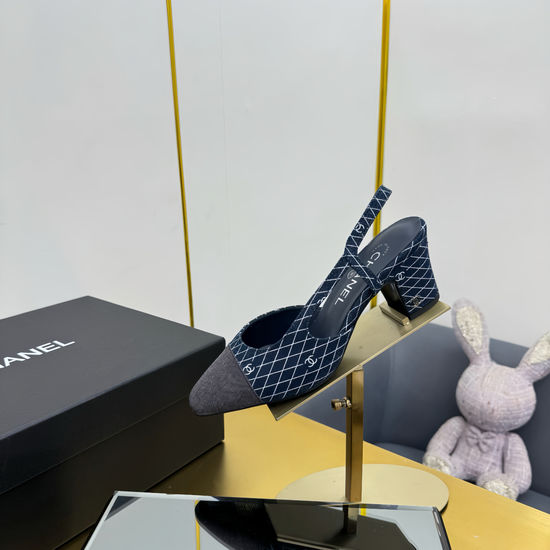 Chanel Classic Two Tone Slingback Flats Premium Sheepskin Lining