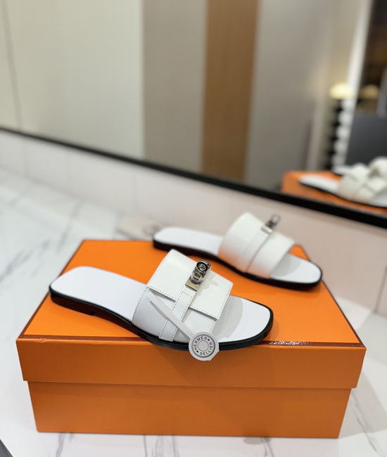 Hermes Genuine Cowhide Lined Sheepskin Comfortable Dress Shoes