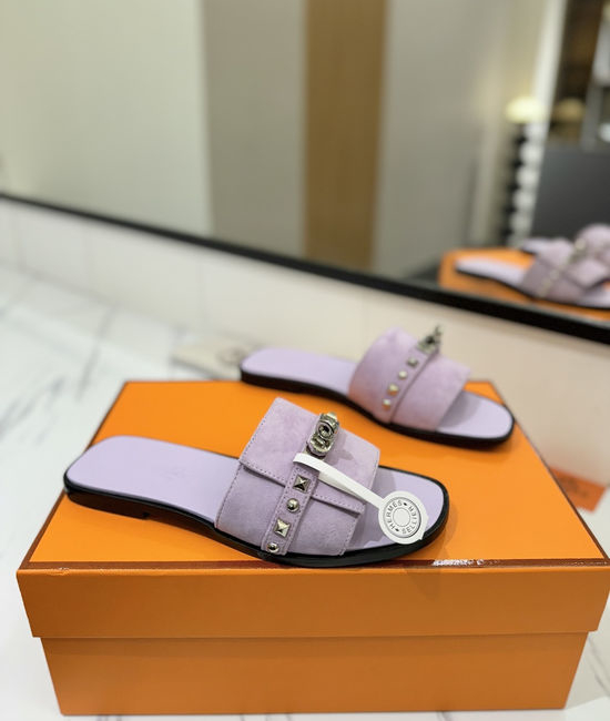 Hermes Suede Upper Welted Leather Sole Comfortable Casual Shoes
