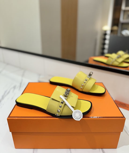 Hermes Smooth Cowhide Welted Leather Sole Comfortable Shoes