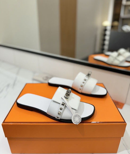 Hermes Smooth Cowhide Welted Leather Sole Comfortable Shoes