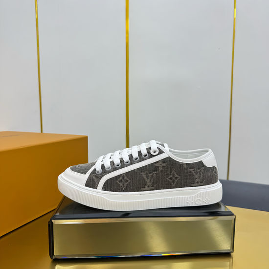 Louis Vuitton LV Premium Leather Upper Vintage Canvas Shoes