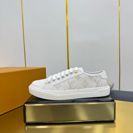 Louis Vuitton LV Premium Leather Upper Vintage Canvas Shoes
