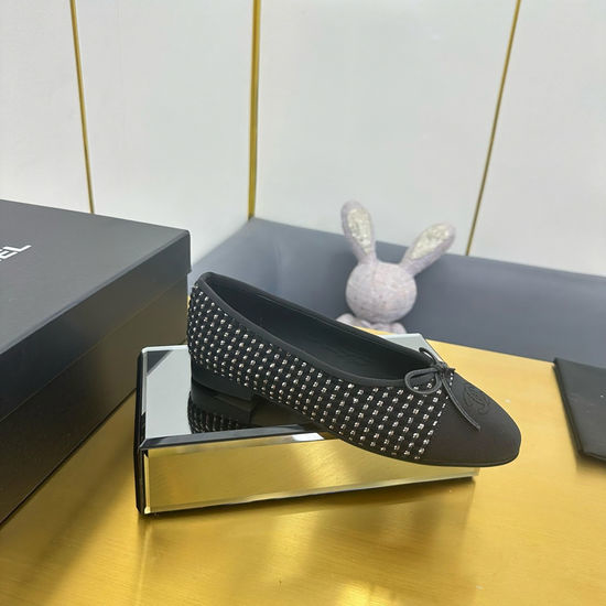 Chanel Classic Suede Leather Lined Soft Ballet Flat Shoes