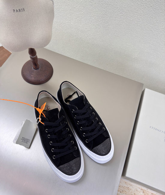 Brunello Cucinelli Gray Lace-up Suede Comfort Versatile Casual Shoes