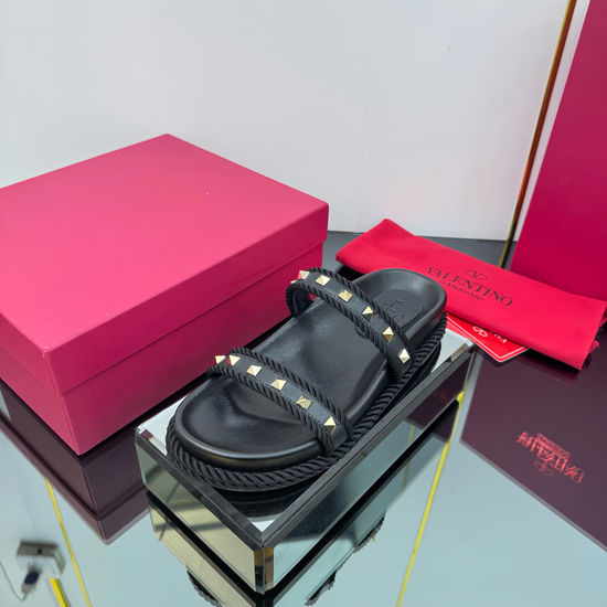 Valentino Top-tier Rivet Woven Sandals with Luxury Feel
