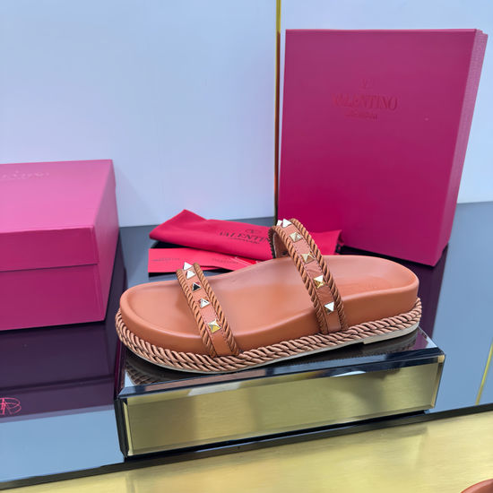 Valentino Top-tier Rivet Woven Sandals with Luxury Feel
