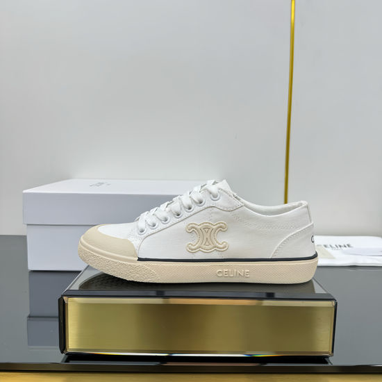 Celine Classic Canvas Shoes with Logo Emblem Non-slip Sole