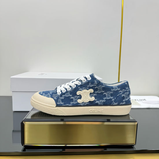 Celine Classic Canvas Shoes with Logo Emblem Non-slip Sole