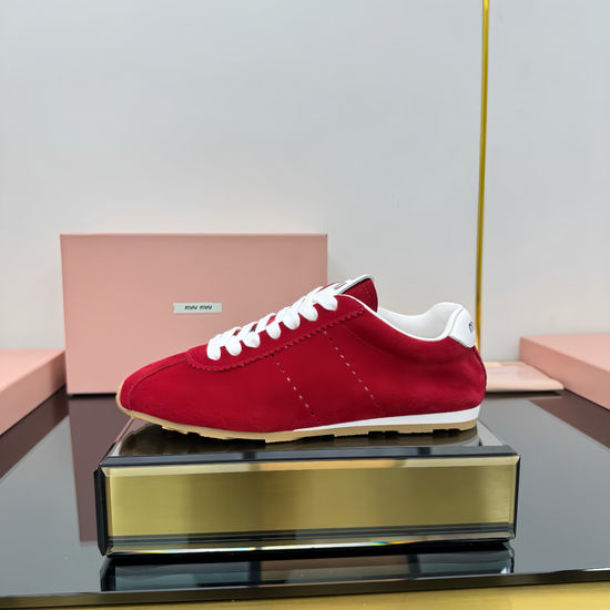 Miu Miu Thick Sole Canvas Casual Sneakers Wear-resistant Anti-slip