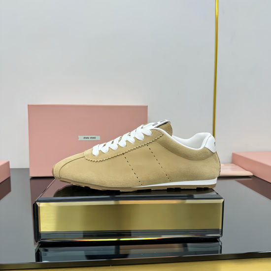 Miu Miu Thick Sole Canvas Casual Sneakers Wear-resistant Anti-slip