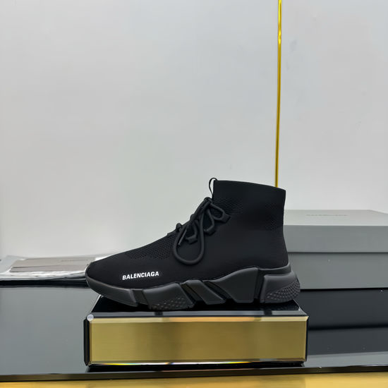 Balenciaga Seamless Knit Slip On Boots with Cushioned Midsole