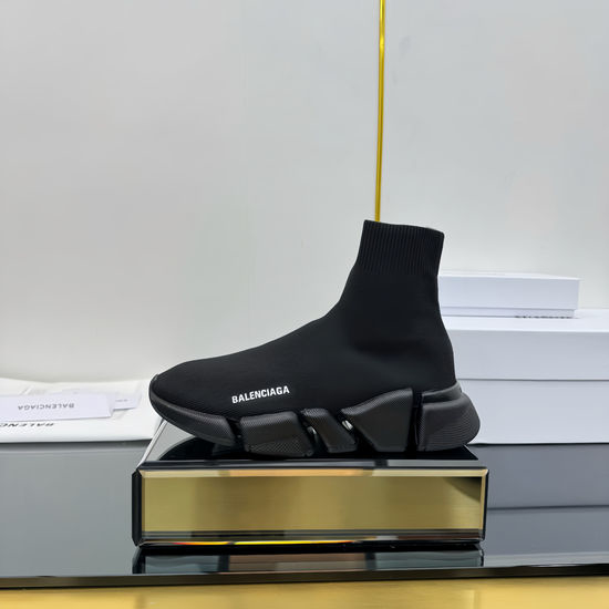 Balenciaga Breathable Knit High Top Sneakers with Supportive Sole