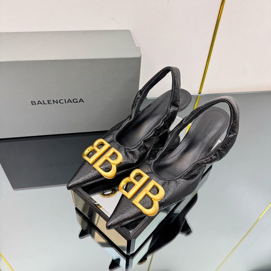 Balenciaga Elegant Pointed Toe High Heel Dress Shoes