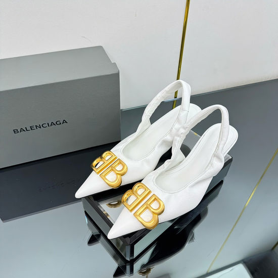 Balenciaga Elegant Pointed Toe High Heel Dress Shoes