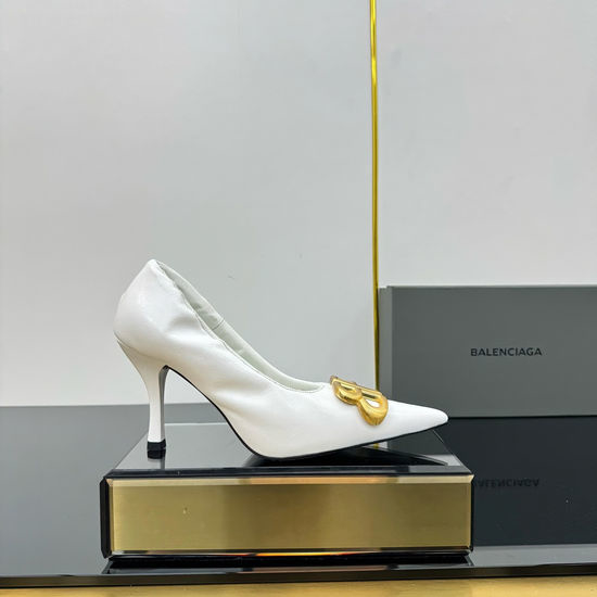 Balenciaga Elegant Pointed Toe High Heel Dress Shoes