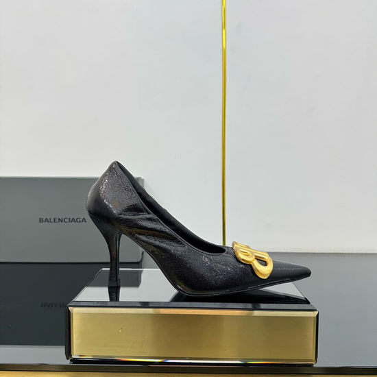 Balenciaga Elegant Pointed Toe High Heel Dress Shoes