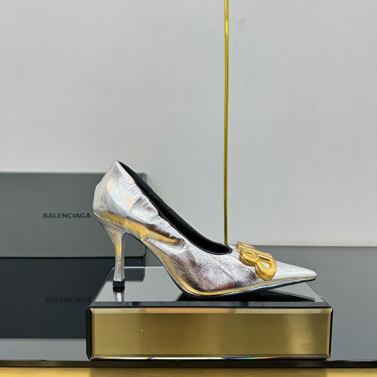 Balenciaga Elegant Pointed Toe High Heel Dress Shoes