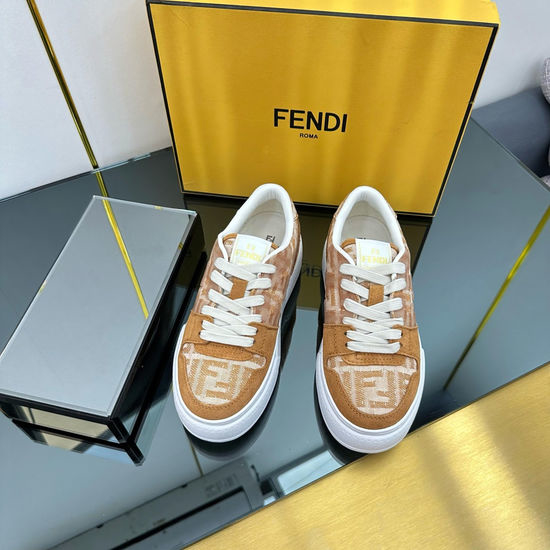 Fendi Leather Splicing Casual Thick Sole Fashion Sneakers