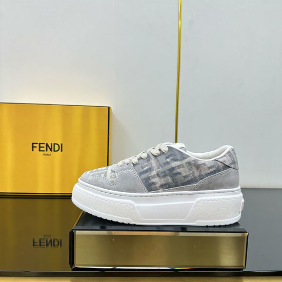 Fendi Leather Splicing Casual Thick Sole Fashion Sneakers
