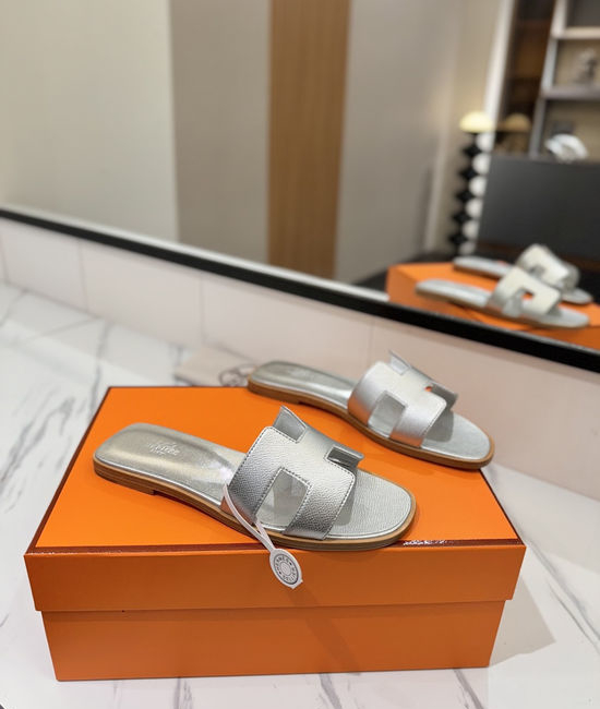 Hermes Epsom Cowhide Leather Welted Sole Comfortable Classic Shoes