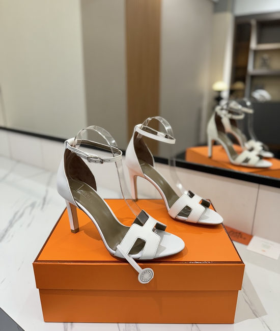 Hermes Premium Smooth Leather High Heel Comfort Shoes