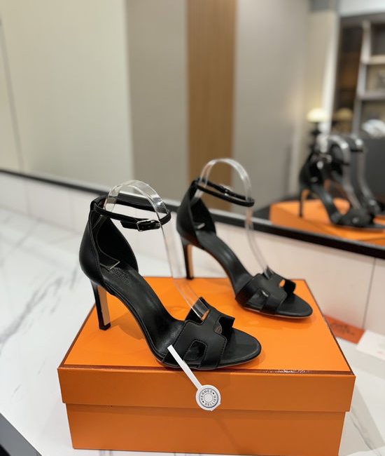 Hermes Premium Smooth Leather High Heel Comfort Shoes