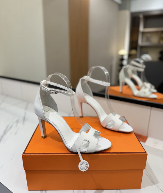 Hermes Premium Smooth Leather High Heel Comfort Shoes