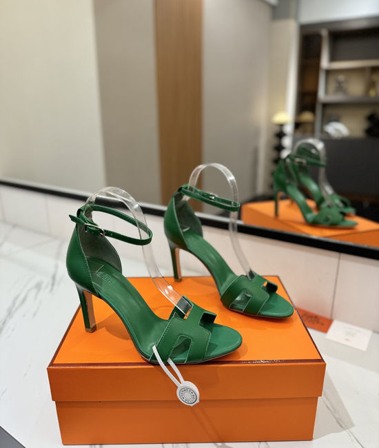 Hermes Premium Smooth Leather High Heel Comfort Shoes