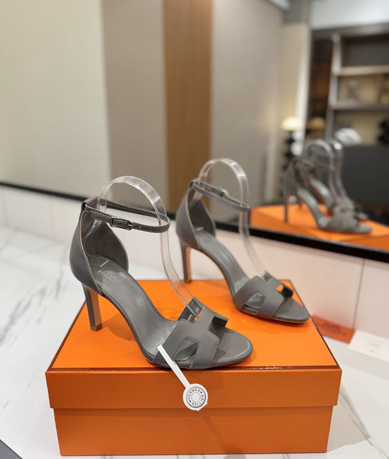 Hermes Premium Smooth Leather High Heel Comfort Shoes
