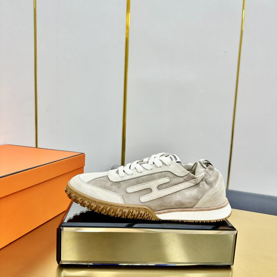 Hermes Retro Style Leather Skate Shoes with Comfortable Lining