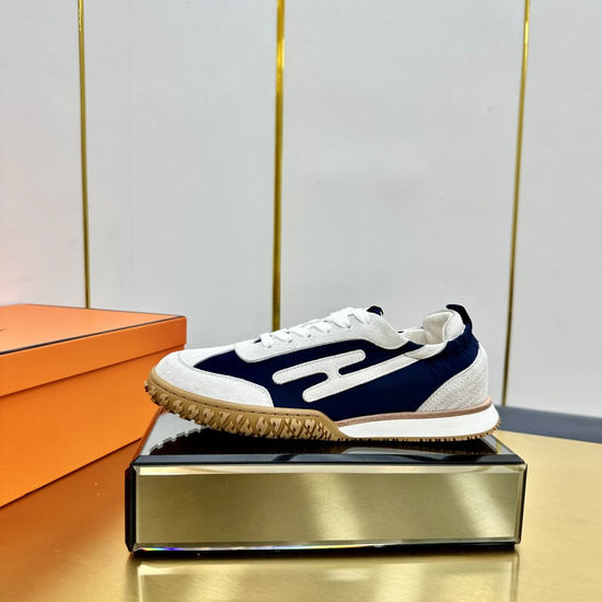 Hermes Retro Style Leather Skate Shoes with Comfortable Lining
