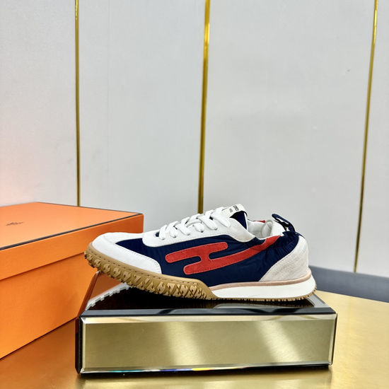 Hermes Retro Style Leather Skate Shoes with Comfortable Lining